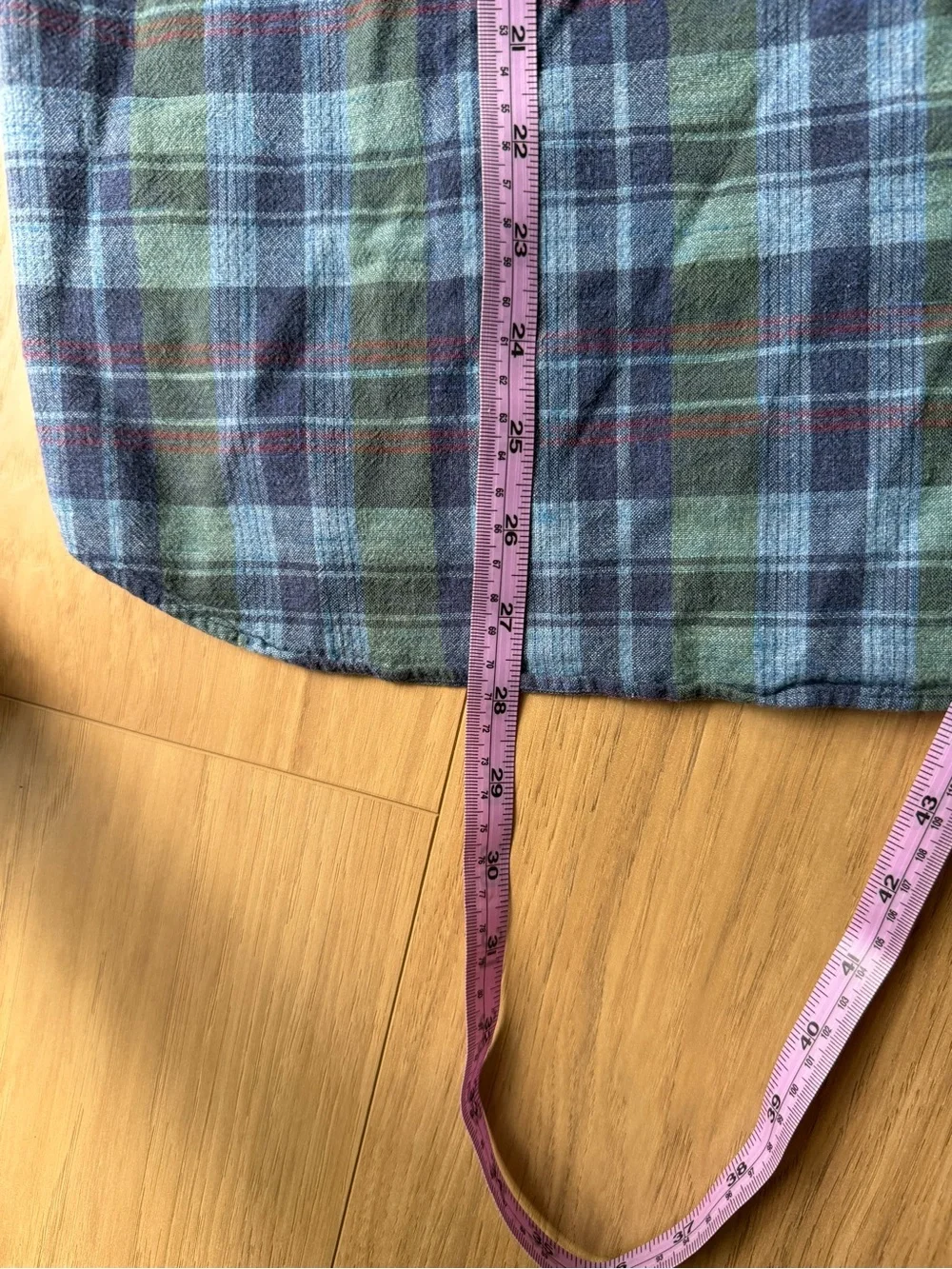 J. Crew Blue and Green Plaid Long-Sleeve Button-Down Shirt 100% cotton